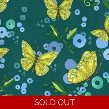 Moda - Robin Pickens - Cottage Bleu - Butterflies - Pond